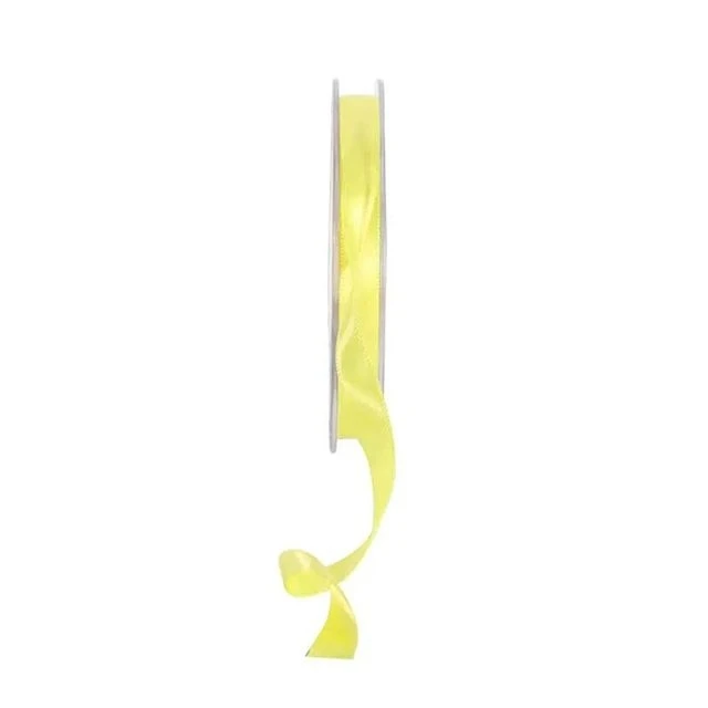 Yellow Ribbon For Outdoor Light Yellow Satin Ribbon - 10mm | Ribbons & Bows | Country Baskets