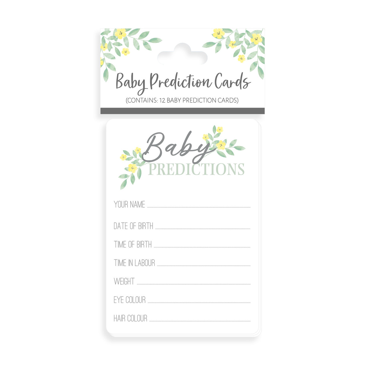 BABY PREDICTION CARDS 72'S Country Baskets