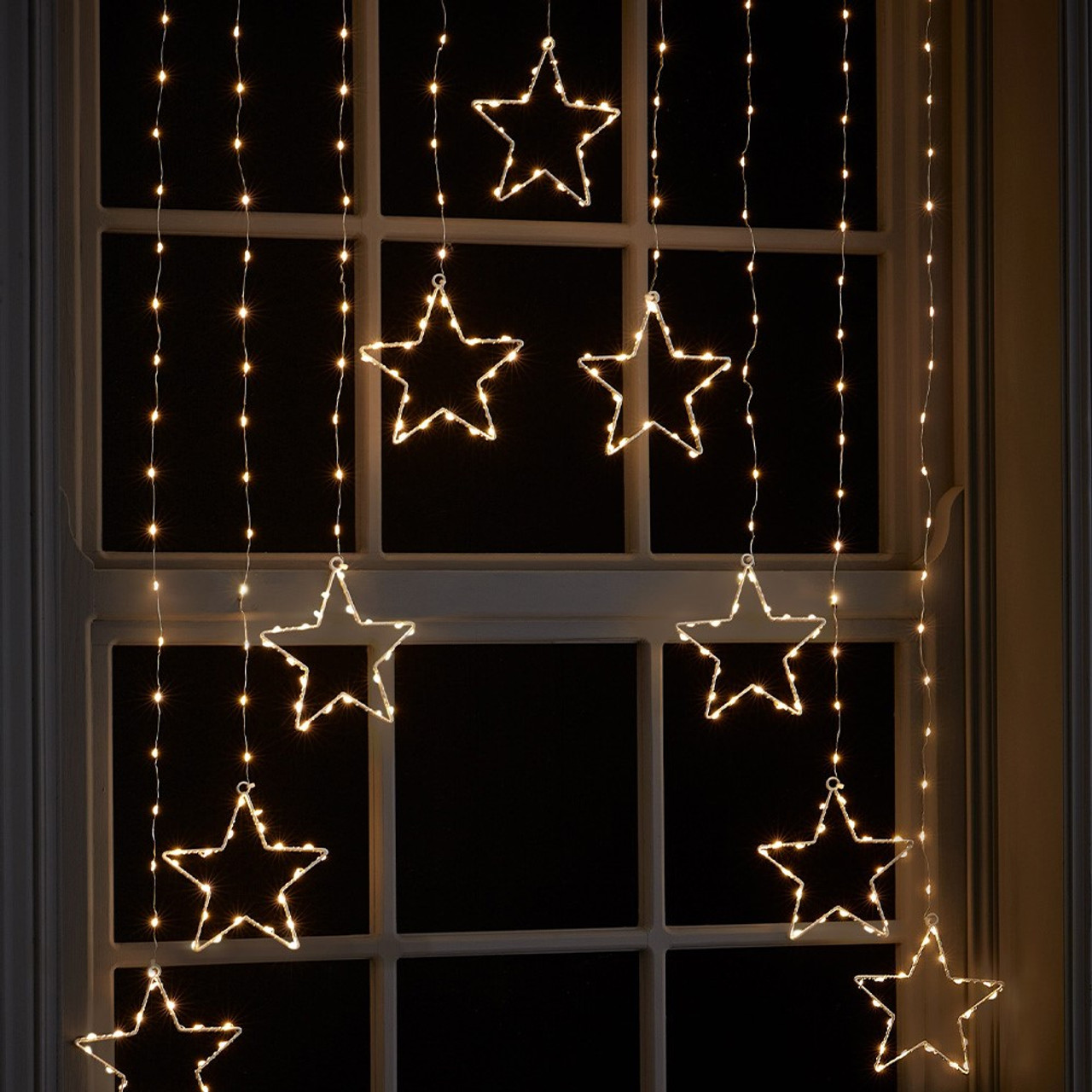 Star Curtain LED Lights 1.2m - Country Baskets