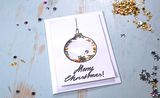How-to Sequin Bauble Christmas Card