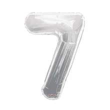 165cm Silver Number 7 Balloon - Large Foil Number For Birthdays, Anniversaries & Parties - View #4