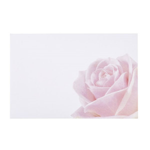Single Rose Card Pink 50 Pack