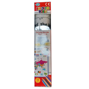 Map Of The World Colouring Poster