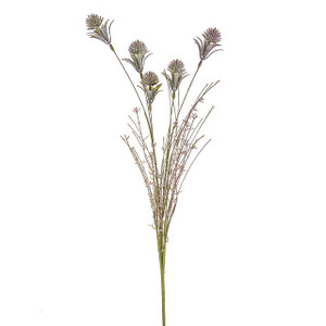 English Heath Sea Holly Spray Purple 65 cm