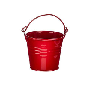 Zinc Bucket Red 5 cm