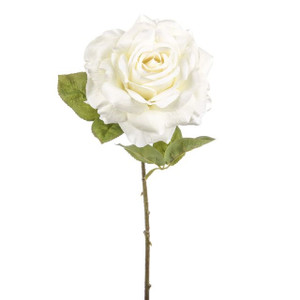 Artificial Dawn Rose Ivory 45 cm
