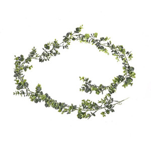 Artificial Eucalyptus Garland Silver Finish