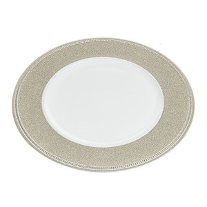 Charger Plate White & Champagne 33 cm
