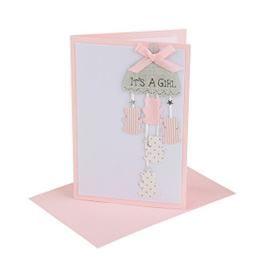Florist Handmade Card It's A Girl from Country Baskets