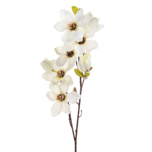 Artificial Magnolia Spray Cream 80 cm