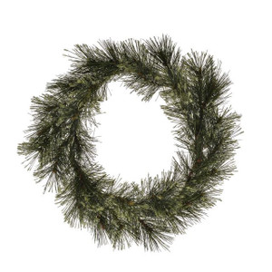 PVC Pine Wreath With Blossom from Country Baskets