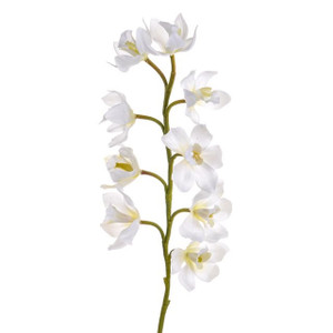 Artificial Cymbidium Orchid White 54 cm