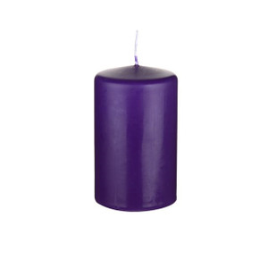 Purple Pillar Candle 10 x 6 cm from Country Baskets