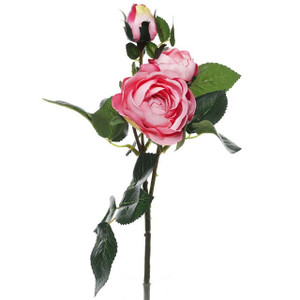 Artificial Prize Rose Spray Pink 42 cm