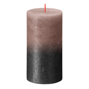 Bolsius Rustic Metallic Candle 130 x 68 - Faded Caramel Anthracite from Country Baskets
