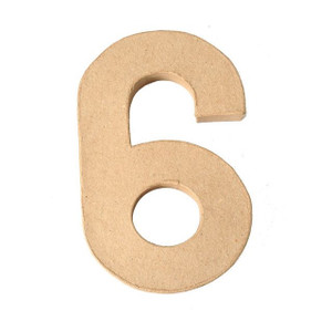 Craft Paper Mache Number 6 from Country Baskets Craft Paper Mache Number 6 from Country Baskets