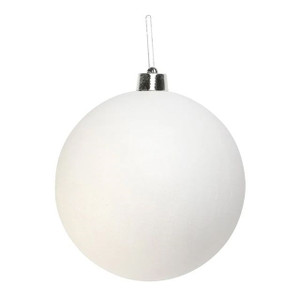 White Glitter Shatterproof Bauble 30cm x 1 from Country Baskets