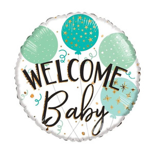 Welcome Baby Eco Balloon Green from Country Baskets