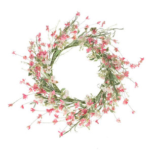English Heath Pastel Flower Wreath 56 cm from Country Baskets