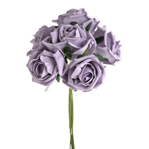 Cottage Foam Rosebud Dusky Lilac 6 Bunch Cottage Foam Rosebud Dusky Lilac 6 Bunch