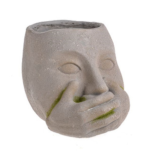 Enchanted Speak No Evil Aged Head Planter