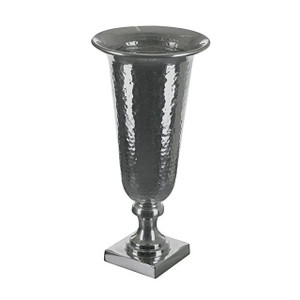 Aluminium Trumpet Vase Hammered Effect