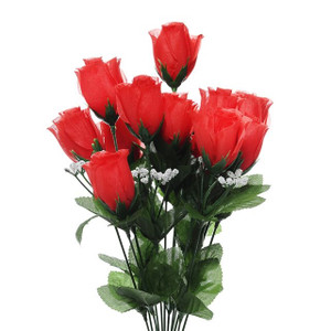 Artificial Rose & Gypsophila Bush Red 46 cm Artificial Rose & Gypsophila Bush Red 46 cm