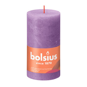 Bolsius Rustic Shine Pillar Candle 130 x 68 - Vibrant Violet Bolsius Rustic Shine Pillar Candle 130 x 68 - Vibrant Violet