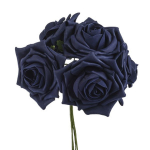 Artificial Rose Bunch Navy 10 cm Artificial Rose Bunch Navy 10 cm