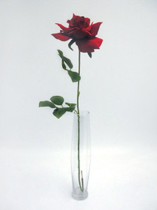 Artificial Premium Red Single Stem Rose 71 cm