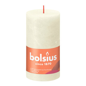 Bolsius Rustic Shine Pillar Candle 130 x 68 - Soft & Pearl