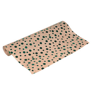 Jute Roll Print Green Dot 5M