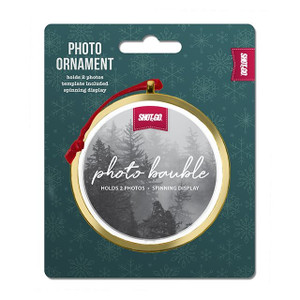 Photo Spinner Bauble Gold