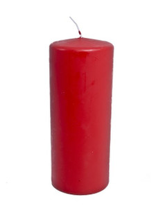 Red pillar candle 20cm