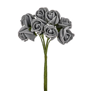 Foam Rosebud Grey x8 Foam Rosebud Grey x8