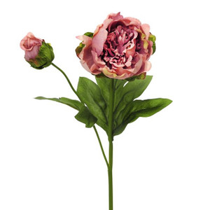 Artificial Vintage Peony Purple 48 cm