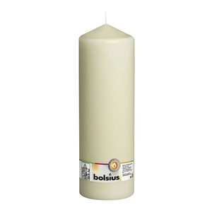 Bolsius Pillar candle Ivory, single in cello (300 mm x 98 mm) Bolsius Pillar candle Ivory, single in cello (300 mm x 98 mm)