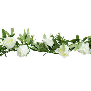 Eternity Artificial Rose Garland Cream 6 ft