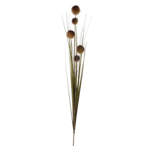 Artificial Harvest Grass Pom Pom Brown