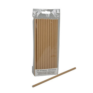 Kraft Paper Straws 25 Pack