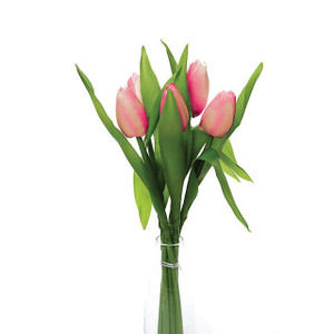 Artificial Tulip Bunch Pink 36 cm from Country Baskets Artificial Tulip Bunch Pink 36 cm from Country Baskets