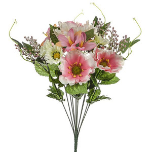 Flora Peony Daisy Bush Pale Pink from Country Baskets