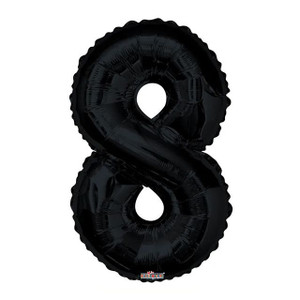 Black Number 8 Balloon - 34" Foil from Country Baskets