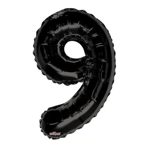 Black Number 9 Balloon - 34" Foil Black Number 9 Balloon - 34" Foil