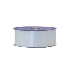 Snow White Poly Ribbon - 50Mm X 100 Yards from Country Baskets