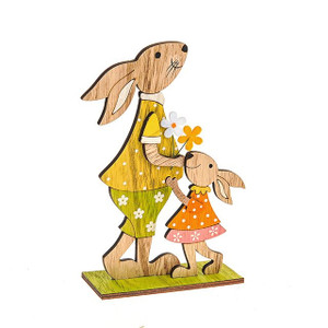 Easter Wooden Rabbits Standing 20Cm