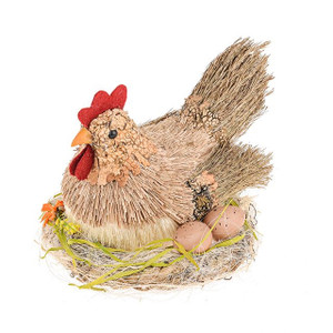 Farmhouse Chicken In Nest 14Cm
