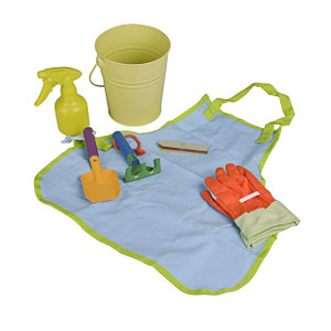 Childrens Garden Tool Set With Apron Green from Country Baskets