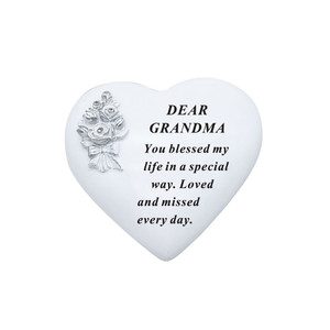 Grandma Rose Bouquet Heart 14x13cm