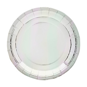 Irid/Silver 9" Paper Plate 10pk